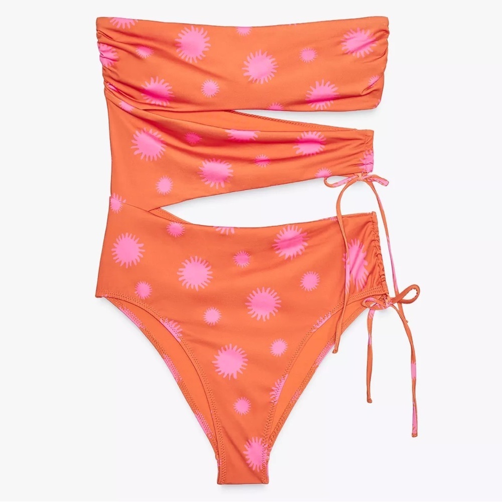 Orange and Pink Bikini Set
